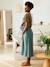 Jupe longue de grossesse en gaze de coton bleu ardoise+Terracotta+vert émeraude - vertbaudet enfant 