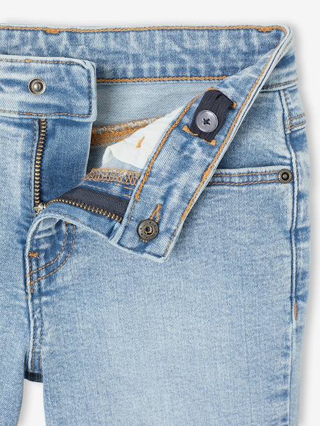 Bermuda en denim garçon taille ajustable double stone+stone - vertbaudet enfant 