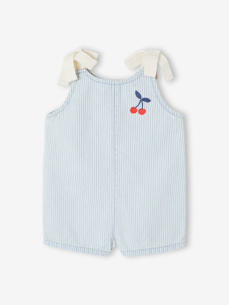 Combishort bébé fille coton rayé bleu - vertbaudet enfant 