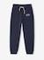 Joggingbroek van molton met verstelbare taille ecru+marineblauw - vertbaudet enfant 