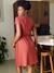 Robe croisée grossesse et allaitement terracotta - vertbaudet enfant 