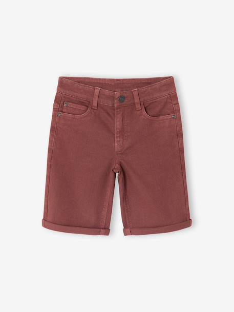 Bermuda garçon 5 poches argile+bleu grisé+terracotta+vert émeraude - vertbaudet enfant 