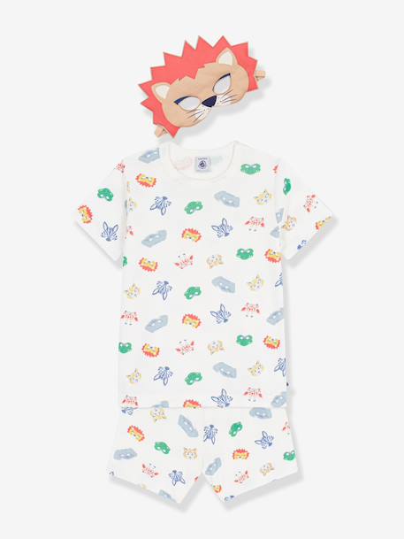 Ensemble Pyjacourt enfant avec masque Petit Bateau blanc - vertbaudet enfant 