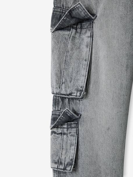 Denim loose battle jongensbroek denimgrijs+gebleekt denim - vertbaudet enfant 