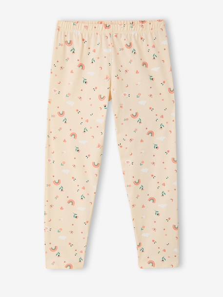 Set van 2 pyjama's met lange mouwen voor meisjes rozen - vertbaudet enfant 