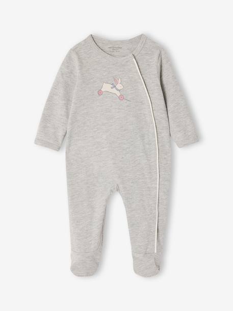 Lot de 2 pyjamas dors-bien bébé naissance gris chiné - vertbaudet enfant 