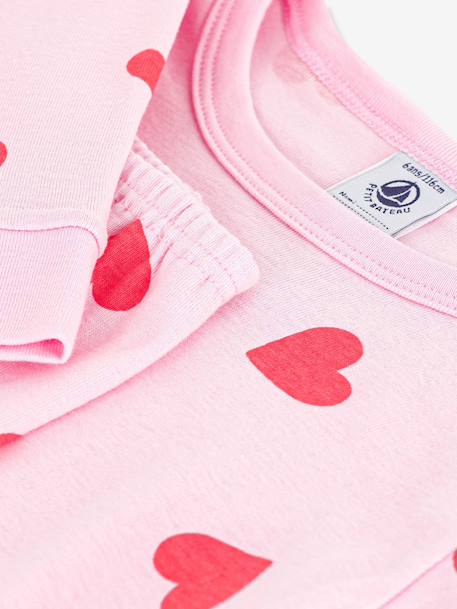 Pyjama enfant cœurs Petit Bateau rose - vertbaudet enfant 