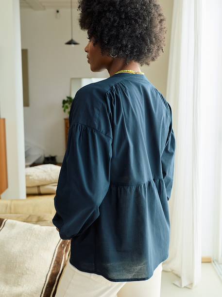 Chemise ample grossesse allaitement noir - vertbaudet enfant 