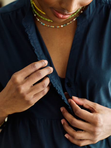 Chemise ample grossesse allaitement noir - vertbaudet enfant 