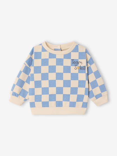 Sweat bébé garçon 'Team Soleil' bleu grisé - vertbaudet enfant 