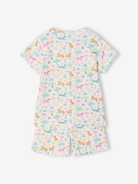 Set van 2 korte pyjama's met korte mouwen voor meisjes ecru - vertbaudet enfant 