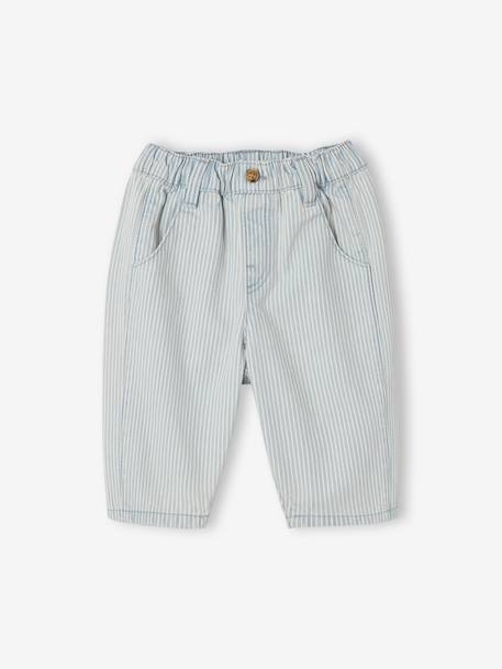 Babyset met polo en broek baby jongen blauw, gestreept - vertbaudet enfant 