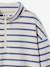 Sweat garçon col montant zippe rayé bleu - vertbaudet enfant 