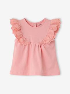 -T-shirt broderie anglaise bébé fille