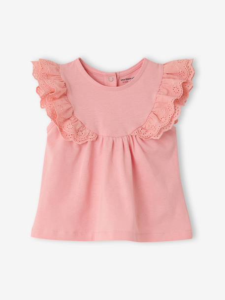 Bébé-T-shirt broderie anglaise bébé fille