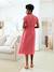 Robe longue grossesse et allaitement bleu grisé+rose - vertbaudet enfant 