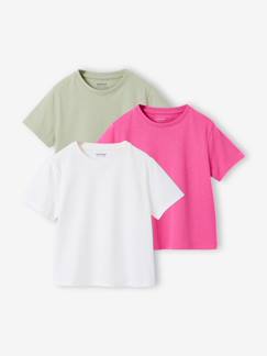 -Set van 3 effen t-shirts voor meisjes