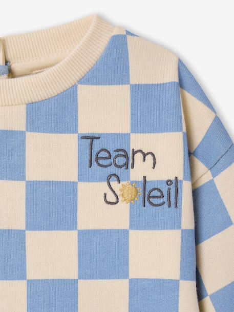 Sweat bébé garçon 'Team Soleil' bleu grisé - vertbaudet enfant 