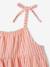 Jurk baby meisjes bretels biologisch katoen beige+roze, gestreept - vertbaudet enfant 