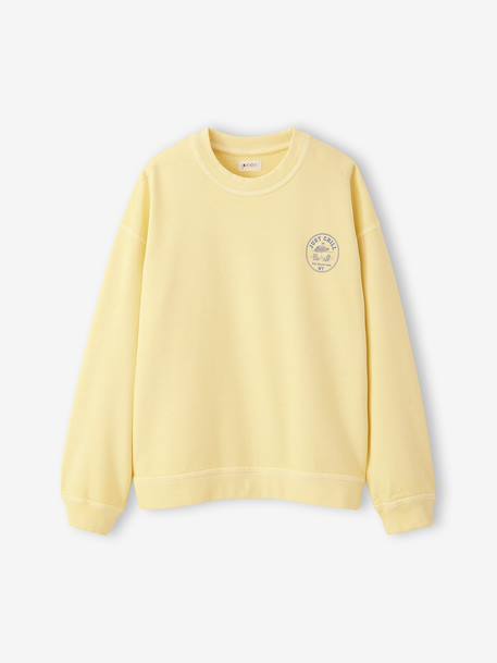 Sweat 'Just Chill' jaune pâle - vertbaudet enfant 