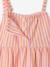Jurk baby meisjes bretels biologisch katoen beige+roze, gestreept - vertbaudet enfant 