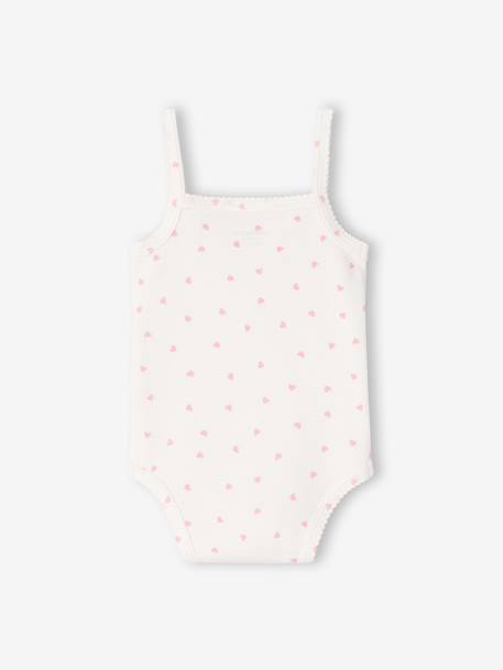 Lot 3 bodies fille bretelles coton bio écru - vertbaudet enfant 