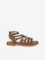 Sandale spartiate fille cuir à boucles camel - vertbaudet enfant 