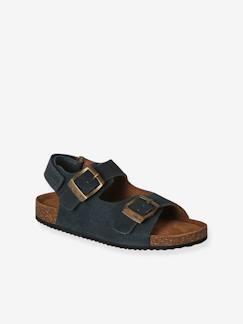 Schoenen-Jongen schoenen 23-38-Sandalen-Sandalen voor jongens van leer met gespen