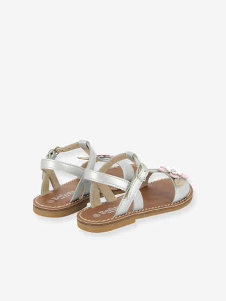 Sandalen meisjes Summer BERLINGOT zilver - vertbaudet enfant 
