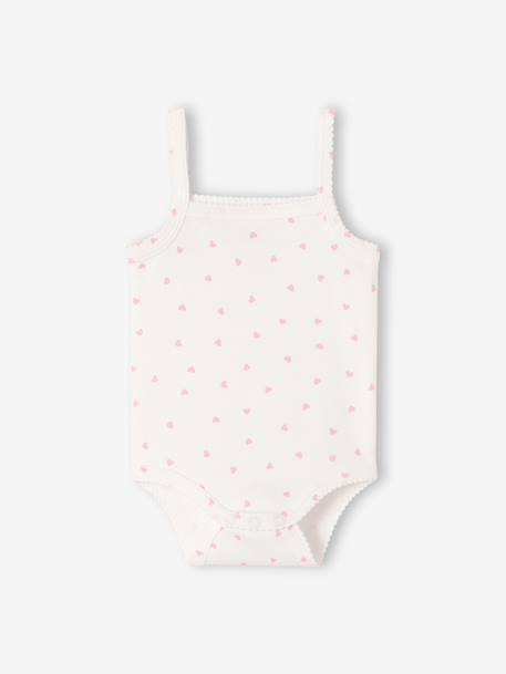Lot 3 bodies fille bretelles coton bio écru - vertbaudet enfant 