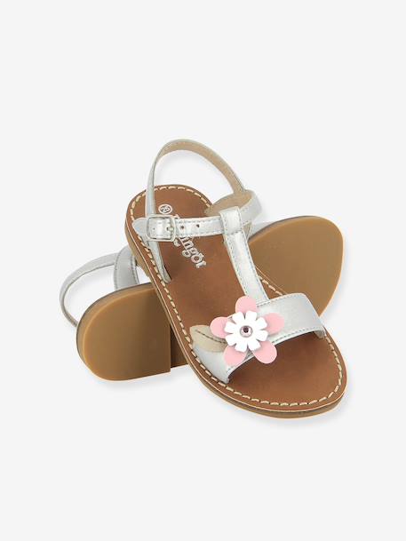 Sandalen meisjes Summer BERLINGOT zilver - vertbaudet enfant 
