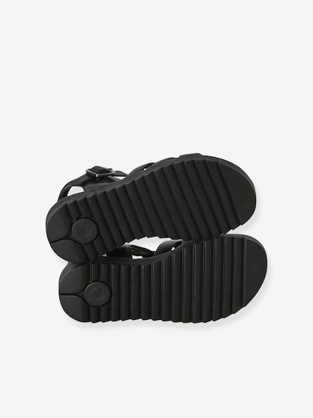 Sandales enfant fille multi-brides collection maternelle noir - vertbaudet enfant 