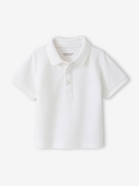 Polo baby korte mouwen om te personaliseren wit - vertbaudet enfant 
