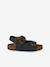 Sandales garçon cuir boucles bleu - vertbaudet enfant 