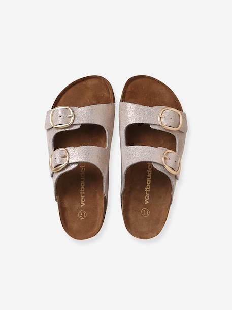 Sandales cuir boucles or - vertbaudet enfant 