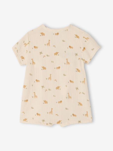 Combishort coton bio personnalisable écru - vertbaudet enfant 
