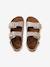 Sandales cuir à boucles or - vertbaudet enfant 