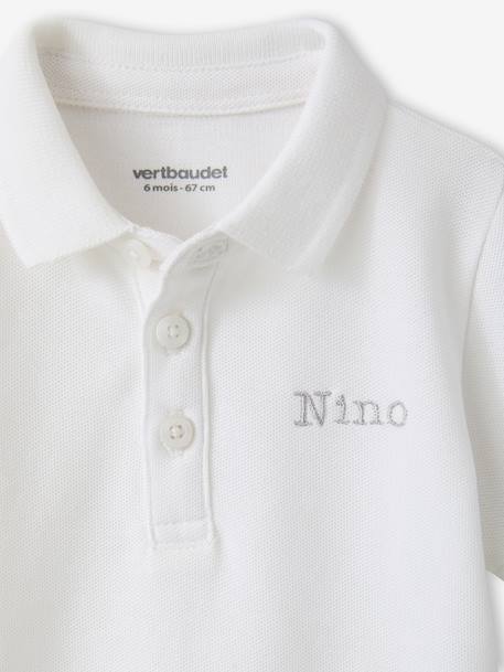 Polo bébé manches courtes à personnaliser blanc - vertbaudet enfant 