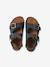 Sandales garçon cuir boucles bleu - vertbaudet enfant 