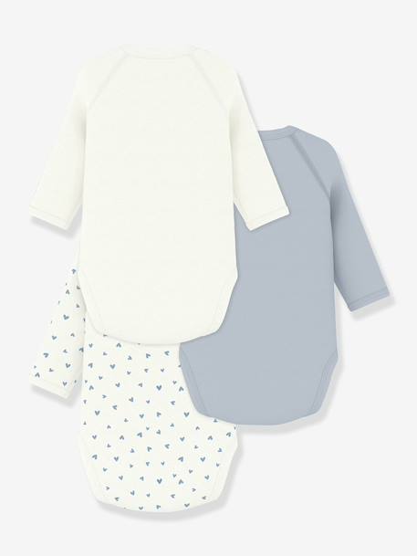 Set van 3 overslagbody's PETIT BATEAU wit - vertbaudet enfant 