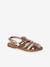 Leren kindersandalen met bandjes goud - vertbaudet enfant 