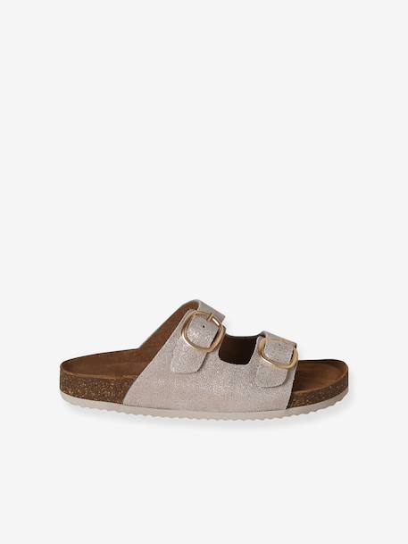 Sandales cuir boucles or - vertbaudet enfant 