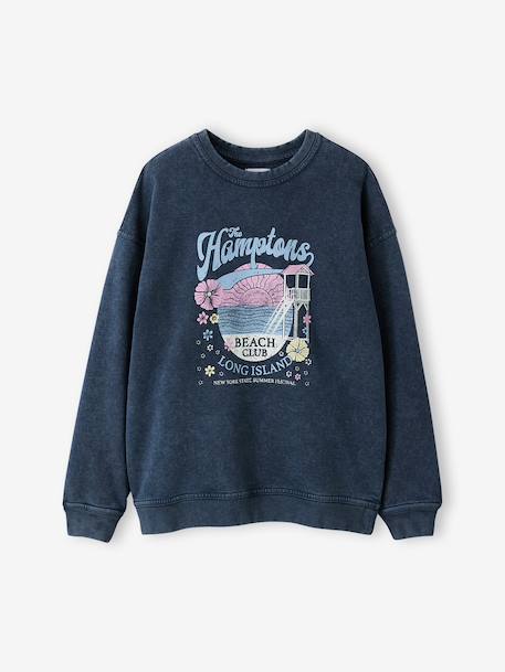 Sweat fille Hamptons marine - vertbaudet enfant 