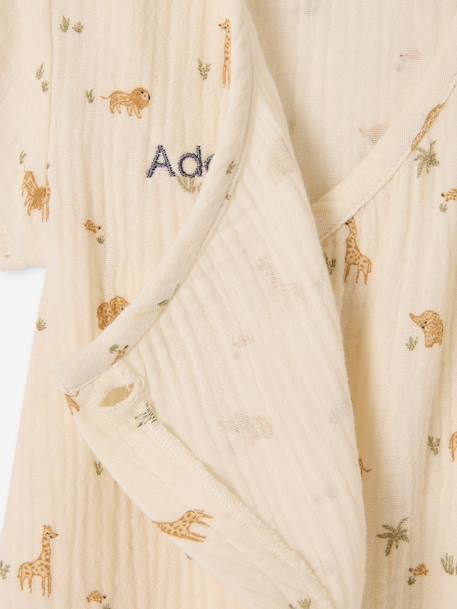 Combishort coton bio personnalisable écru - vertbaudet enfant 