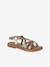 Sandales enfant fille cuir tresses or - vertbaudet enfant 