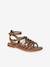 Sandale spartiate fille cuir à boucles camel - vertbaudet enfant 