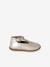 Salomés schoenen voor babymeisjes, leer, met gesp iriserend beige+wit - vertbaudet enfant 