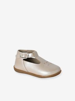 -Chaussures salomés bébé fille cuir boucle