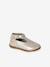 Salomés schoenen voor babymeisjes, leer, met gesp iriserend beige+wit - vertbaudet enfant 