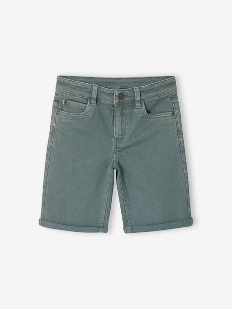 Bermuda garçon 5 poches argile+bleu grisé+terracotta+vert émeraude - vertbaudet enfant 